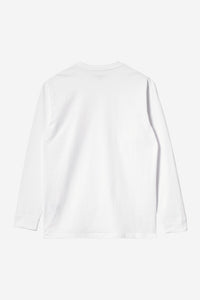 Carhartt Wip CHASE L/S TEE White / Gold