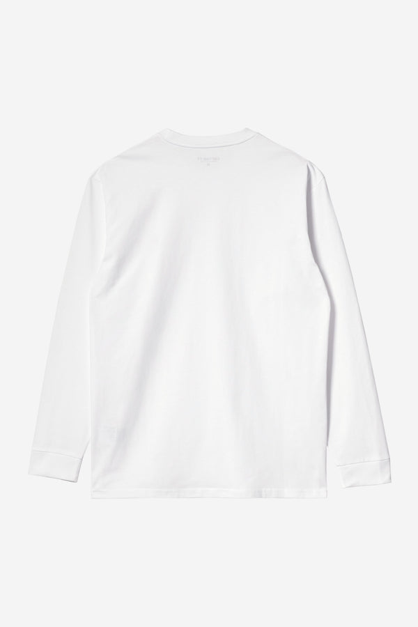 Carhartt Wip CHASE L/S TEE White / Gold
