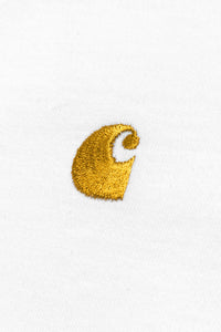Carhartt Wip CHASE L/S TEE White / Gold
