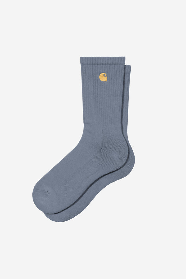Carhartt Wip CHASE SOCKS Shady Blue / Gold — Carhartt Wip