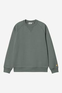 Carhartt Wip CHASE SWEAT Velvet Green / Gold