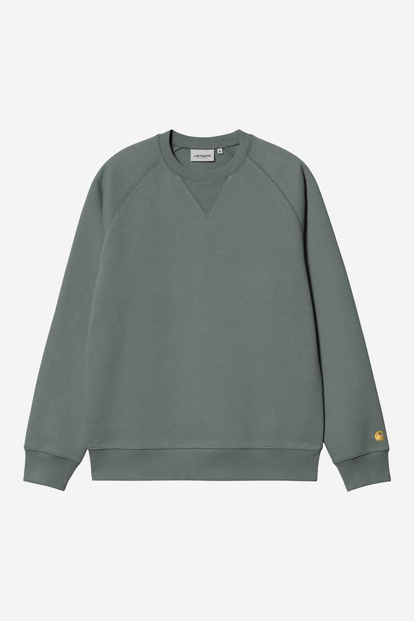Carhartt Wip CHASE SWEAT Velvet Green / Gold — Carhartt Wip