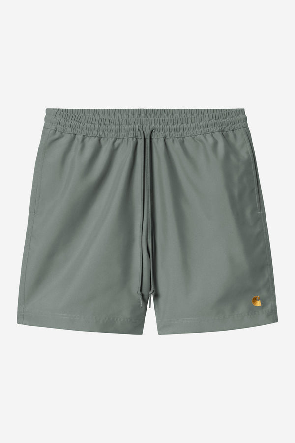 Carhartt Wip CHASE SWIM SHORT Velvet Green / Gold — Carhartt Wip
