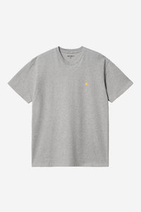 Carhartt Wip CHASE S/S TEE Grey Heather / Gold