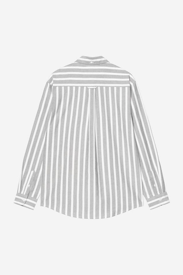 Carhartt Wip DEVEN L/S SHIRT Deven Stripe, Black / White