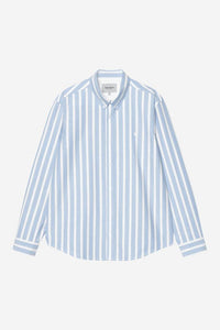 Carhartt Wip DEVEN L/S SHIRT Deven Stripe, Bleach / White