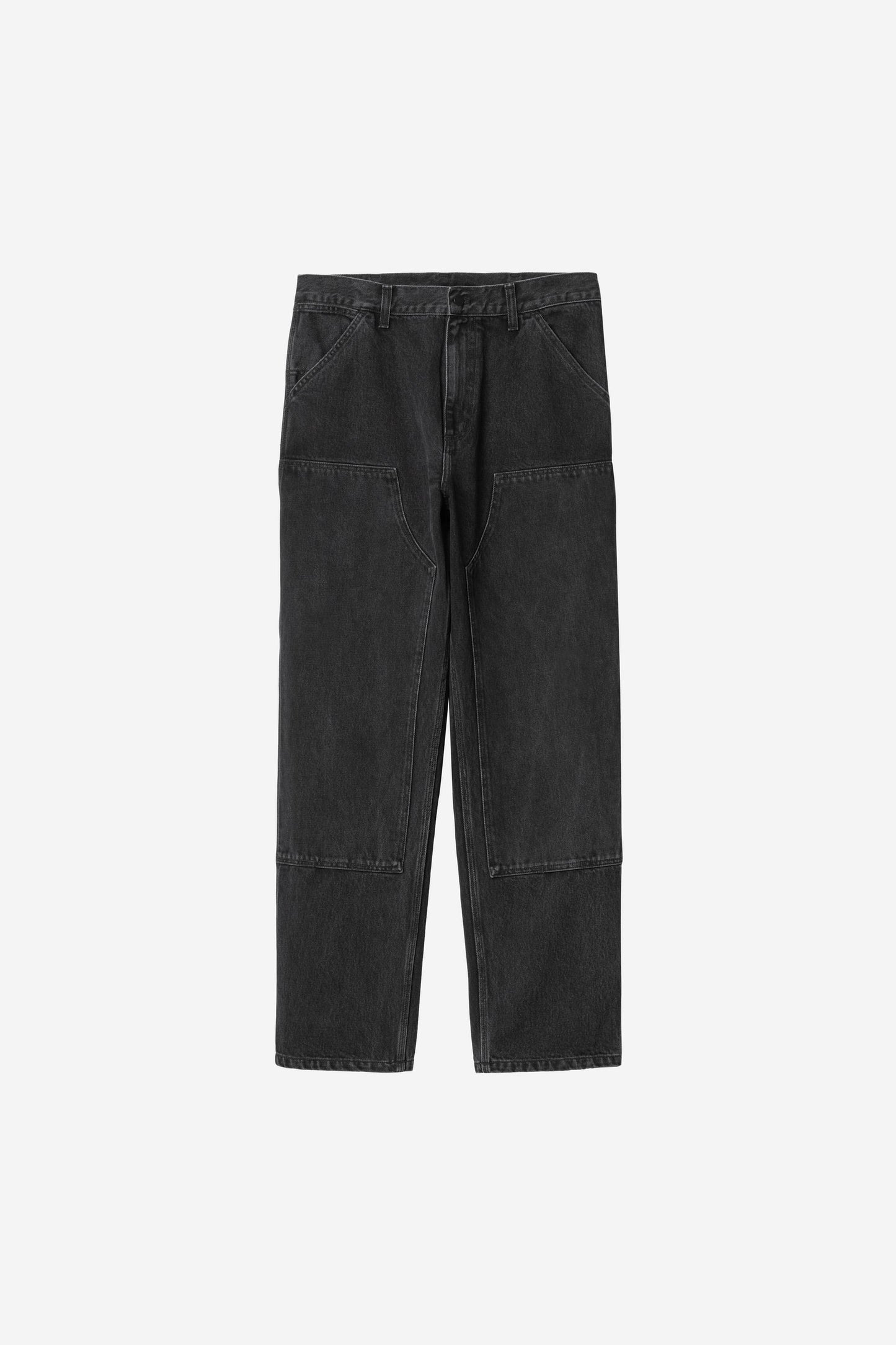 Carhartt Wip DOUBLE KNEE PANT Black Stone washed