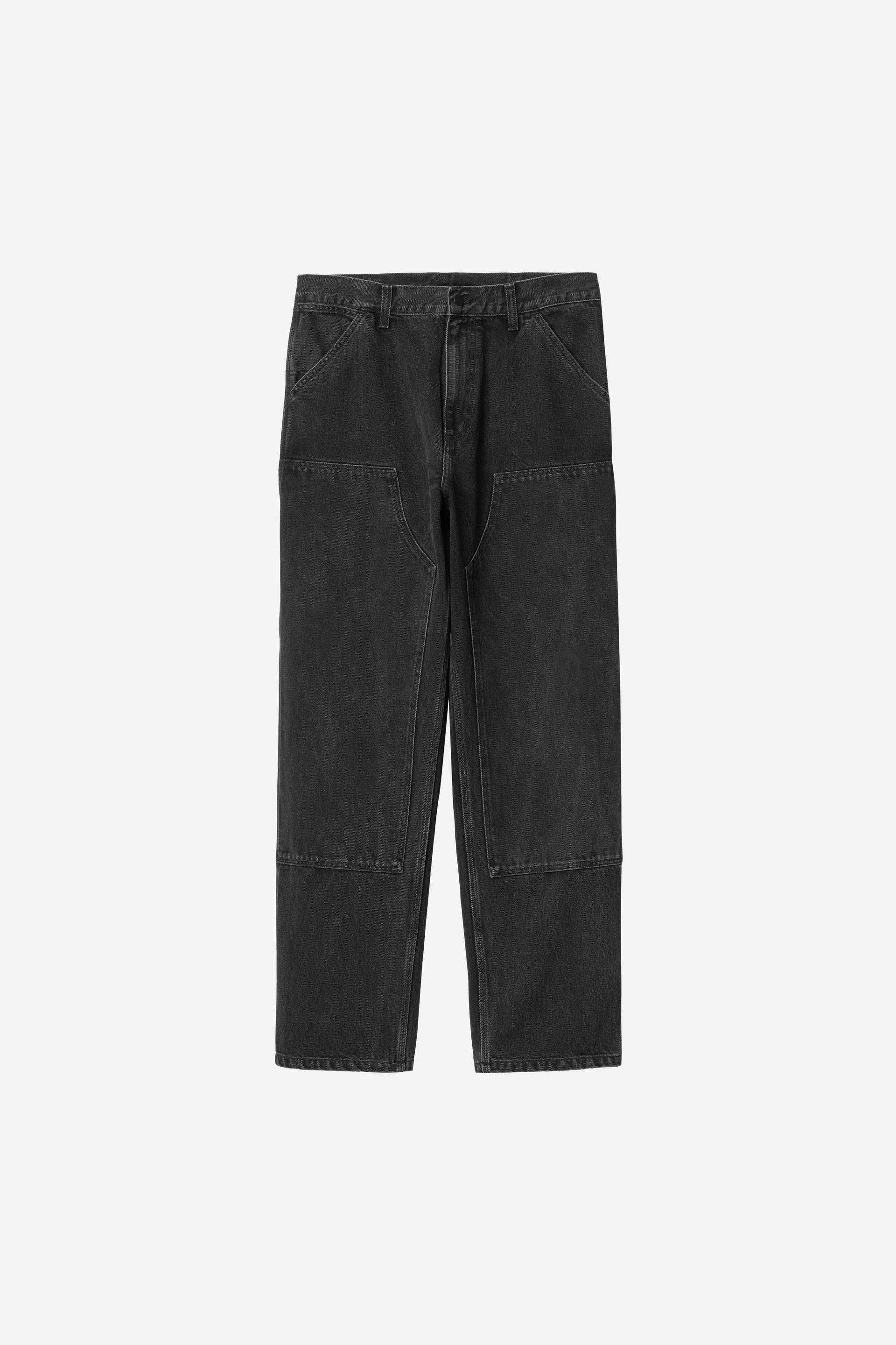 Carhartt Wip DOUBLE KNEE PANT Black Stone washed