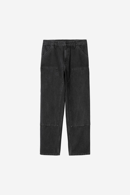 Carhartt Wip DOUBLE KNEE PANT Black Stone washed