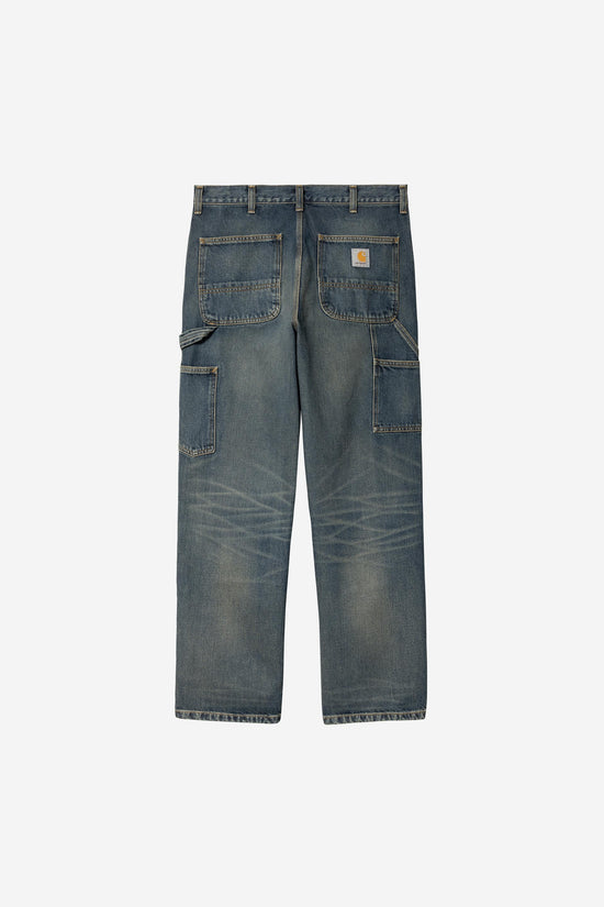 Carhartt Wip DOUBLE KNEE PANT Blue Worn washed
