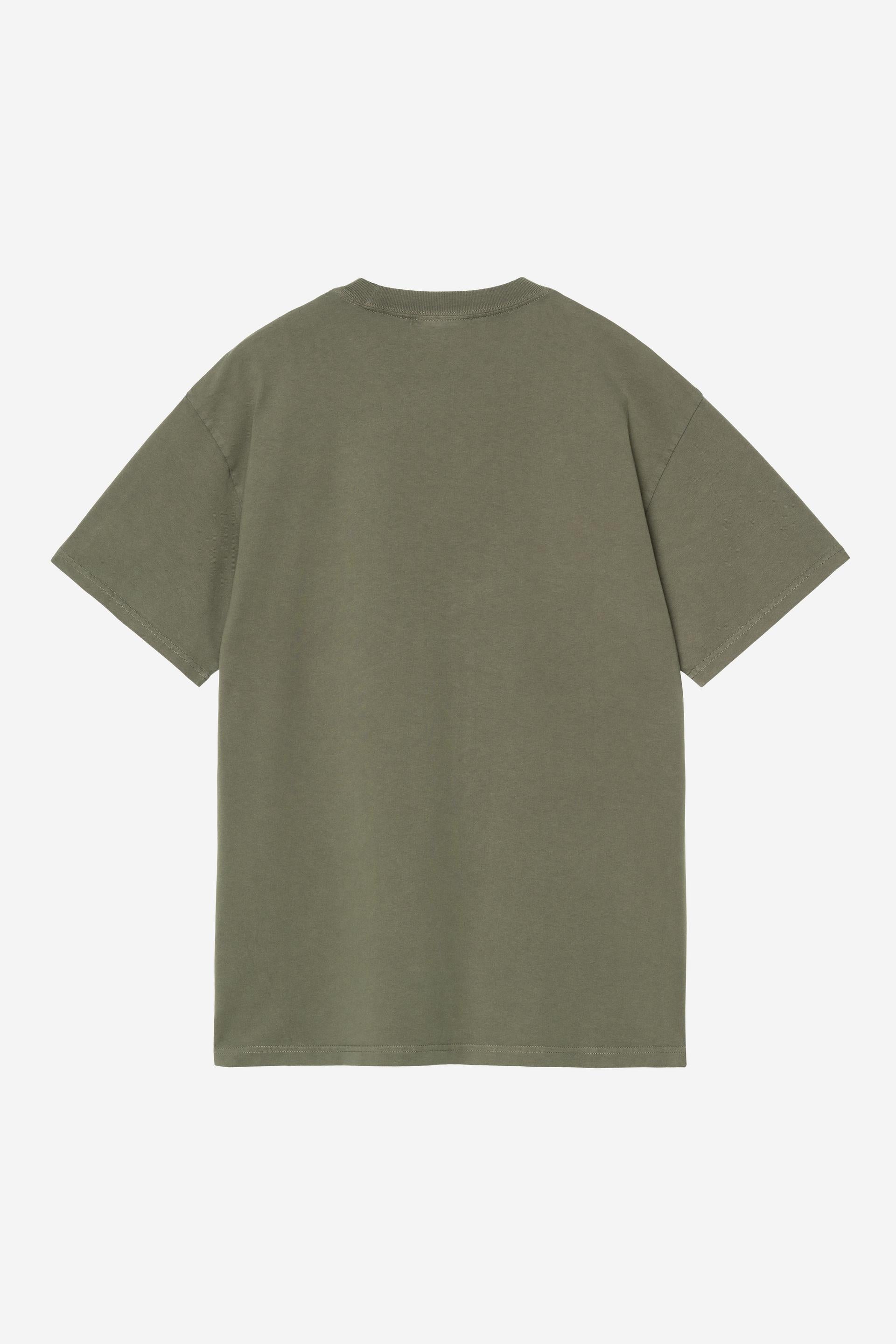 Carhartt Wip FEDED POND CORPS S/S TEE Cypress Heavy stone wash
