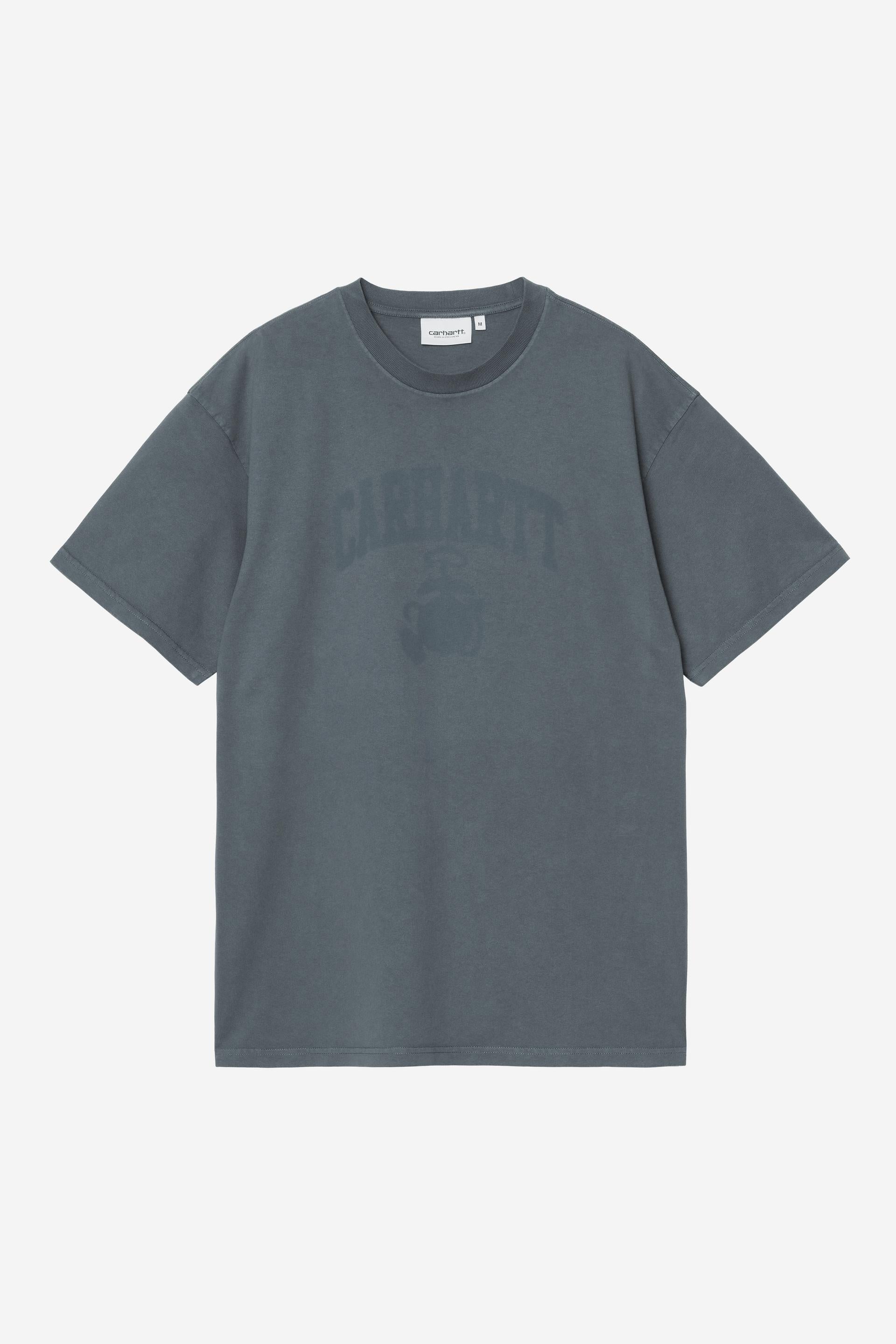 Carhartt Wip FEDED POND CORPS S/S TEE Deep Night Heavy stone wash