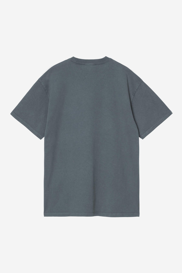 Carhartt Wip FEDED POND CORPS S/S TEE Deep Night Heavy stone wash