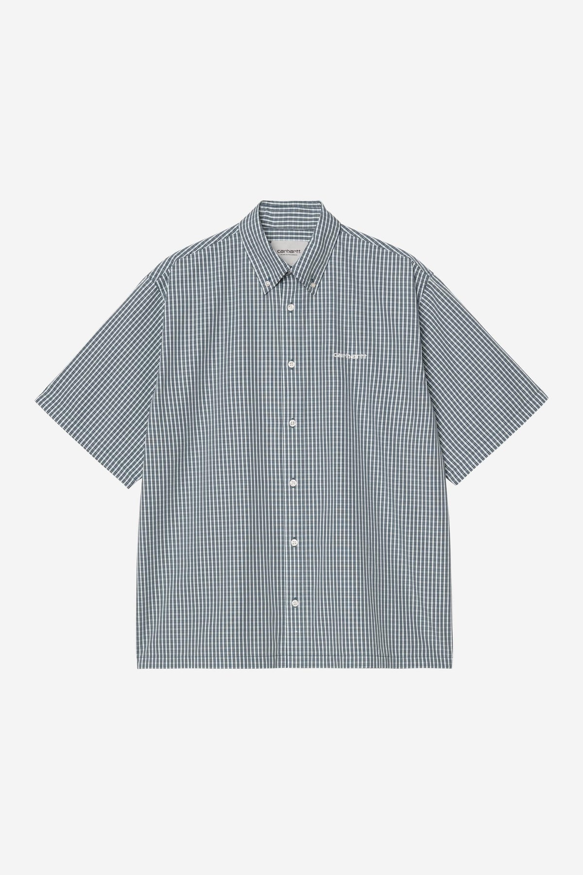 Carhartt Wip GROFF S/S SHIRT Groff Check Blue River