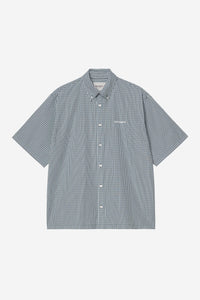 Carhartt Wip GROFF S/S SHIRT Groff Check Blue River