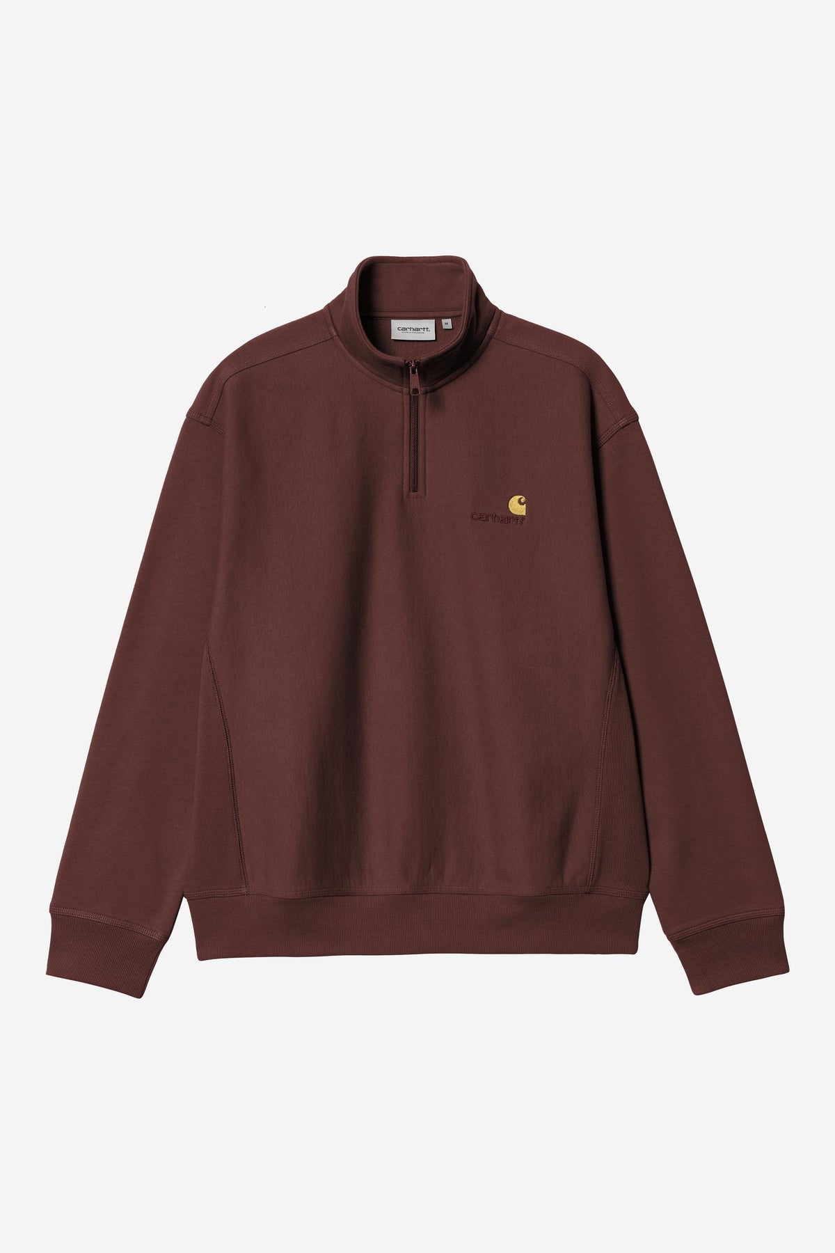 Carhartt Wip HALF ZIP AMERICAN SCRIPT SWEAT Amarone