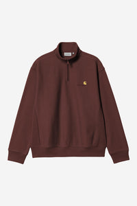 Carhartt Wip HALF ZIP AMERICAN SCRIPT SWEAT Amarone