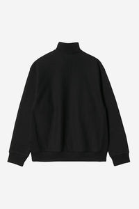 Carhartt Wip HALF ZIP AMERICAN SCRIPT SWEAT Black