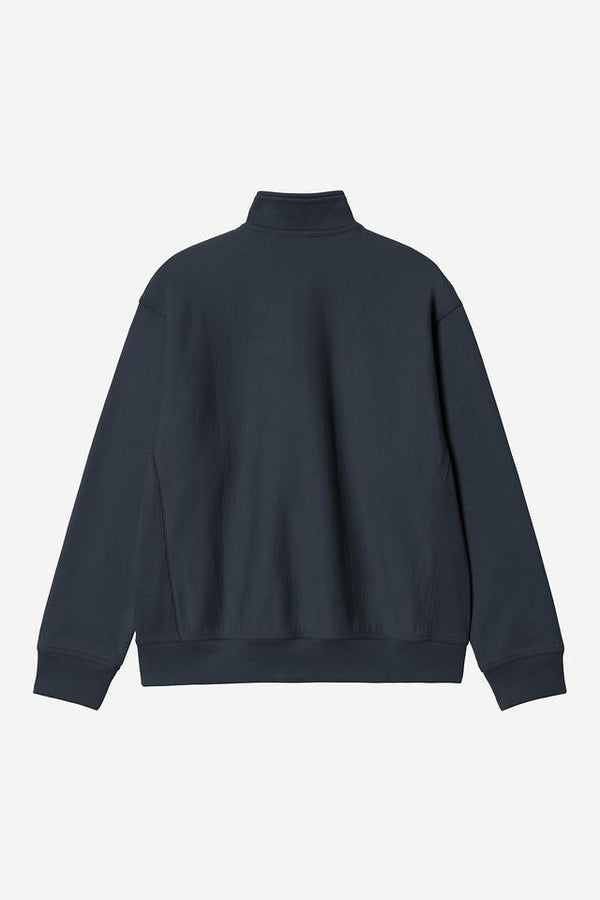 Carhartt Wip HALF ZIP AMERICAN SCRIPT SWEAT Deep Night