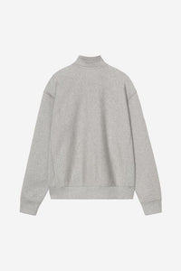 Carhartt Wip HALF ZIP AMERICAN SCRIPT SWEAT Grey Heather