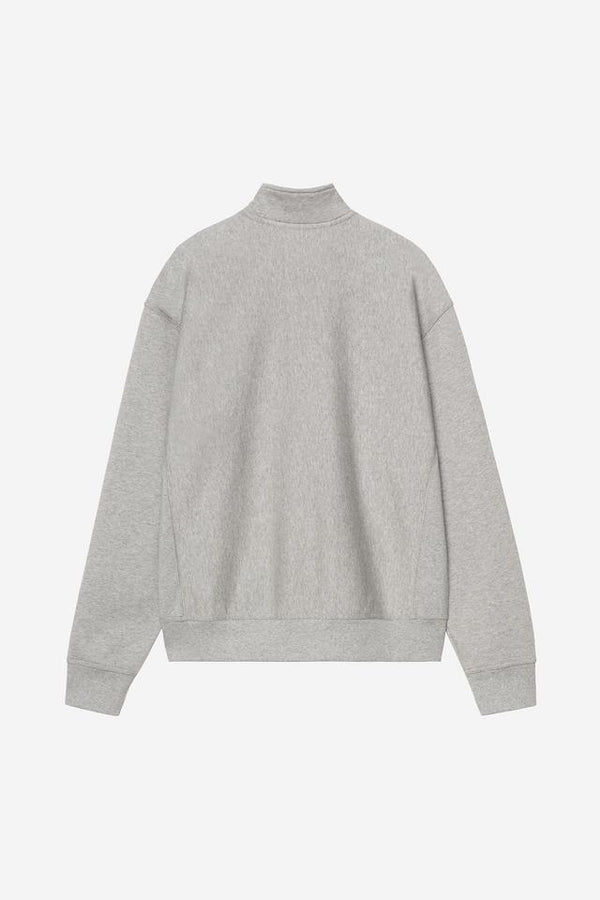 Carhartt Wip HALF ZIP AMERICAN SCRIPT SWEAT Grey Heather