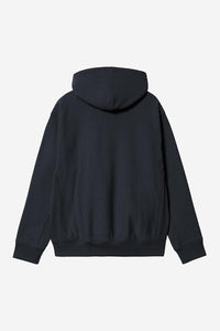Carhartt Wip HOODED AMERICAN SCRIPT SWEAT Deep Night
