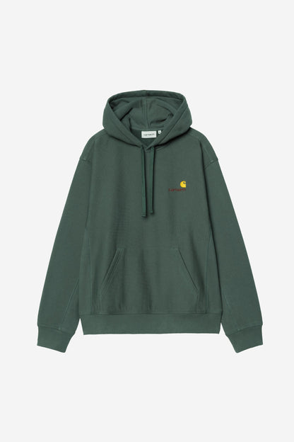Carhartt Wip HOODED AMERICAN SCRIPT SWEAT Kale Green