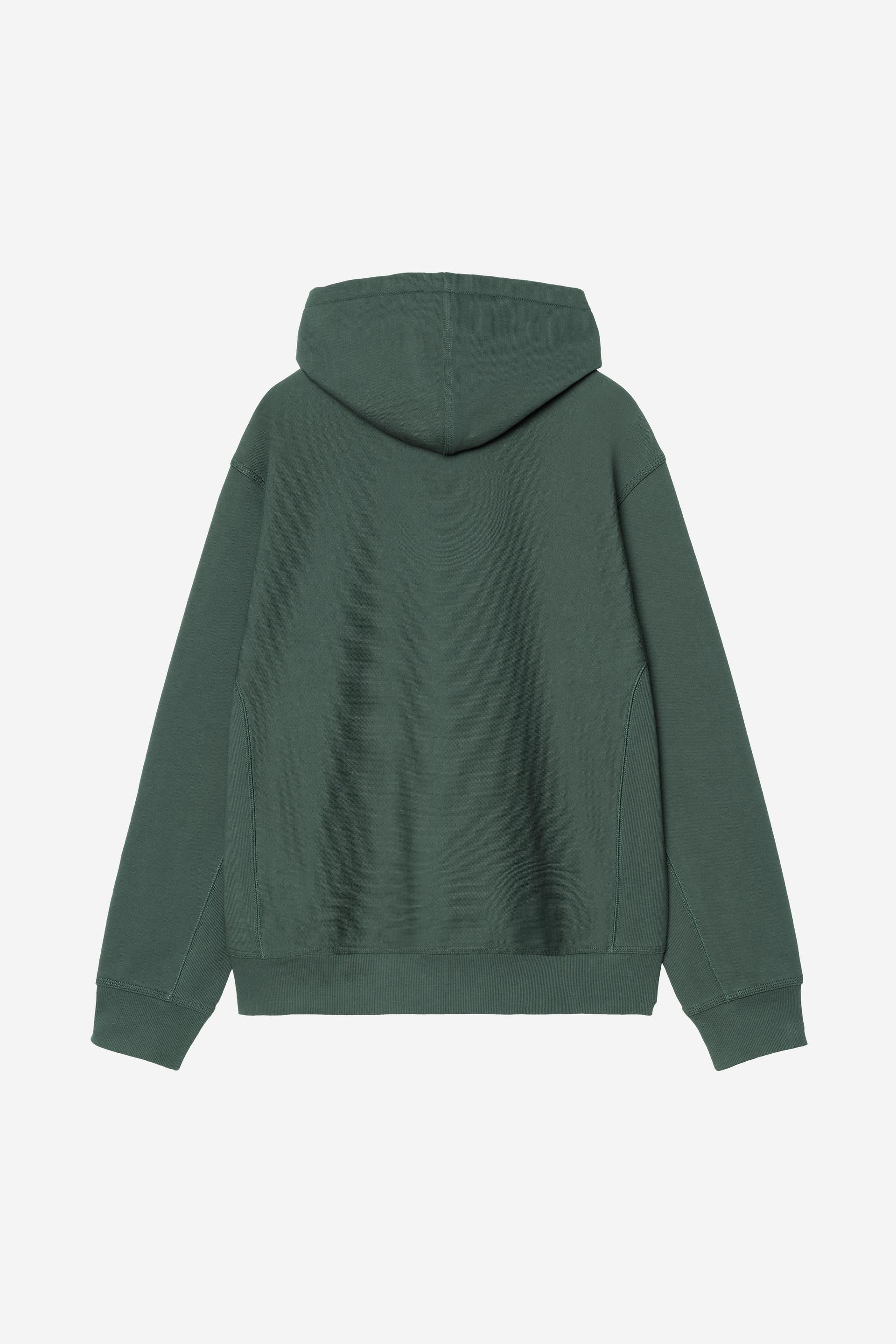 Carhartt Wip HOODED AMERICAN SCRIPT SWEAT Kale Green