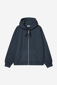 Carhartt Wip HOODED BENTON SWEAT Carbon garment dyed