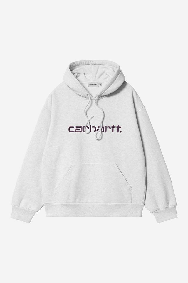 Carhartt Wip HOODED CARHARTT SWEAT Ash Heather / Cozy Purple