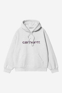 Carhartt Wip HOODED CARHARTT SWEAT Ash Heather / Cozy Purple