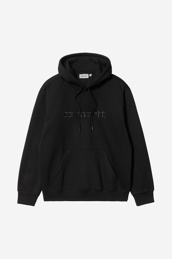 Carhartt Wip HOODED CARHARTT SWEAT Black / Black — Carhartt Wip