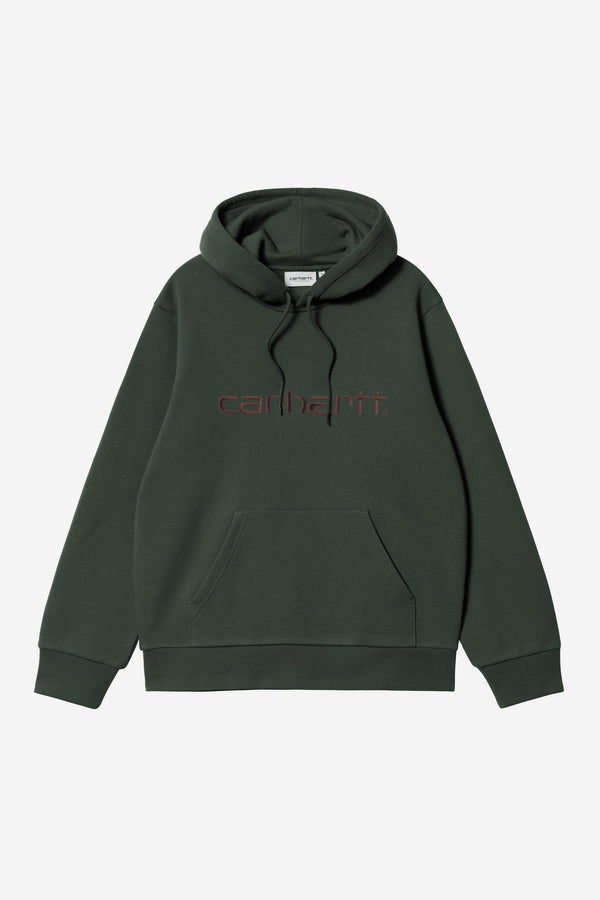 Carhartt Wip HOODED CARHARTT SWEAT Dark Scarab / Palisander — Carhartt Wip