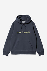 Carhartt Wip HOODED CARHARTT SWEAT Deep Night / Gentle Green