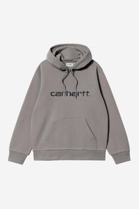 Carhartt Wip HOODED CARHARTT SWEAT Shady Grey / Dark Navy
