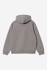 Carhartt Wip HOODED CARHARTT SWEAT Shady Grey / Dark Navy