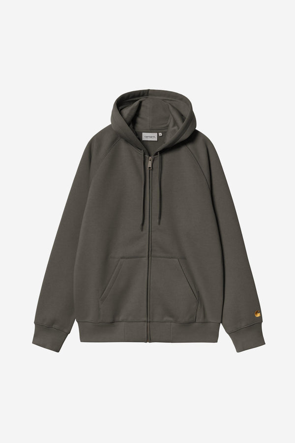 Carhartt Wip HOODED CHASE JACKET Shungite / Gold — Carhartt Wip