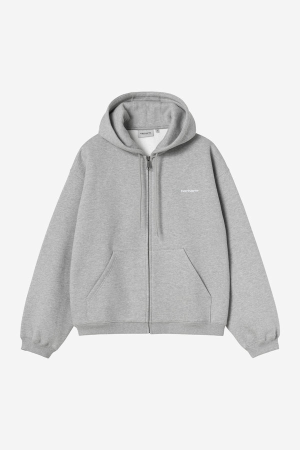 Carhartt Wip HOODED EBBERT JACKET Grey Heather / White — Carhartt Wip