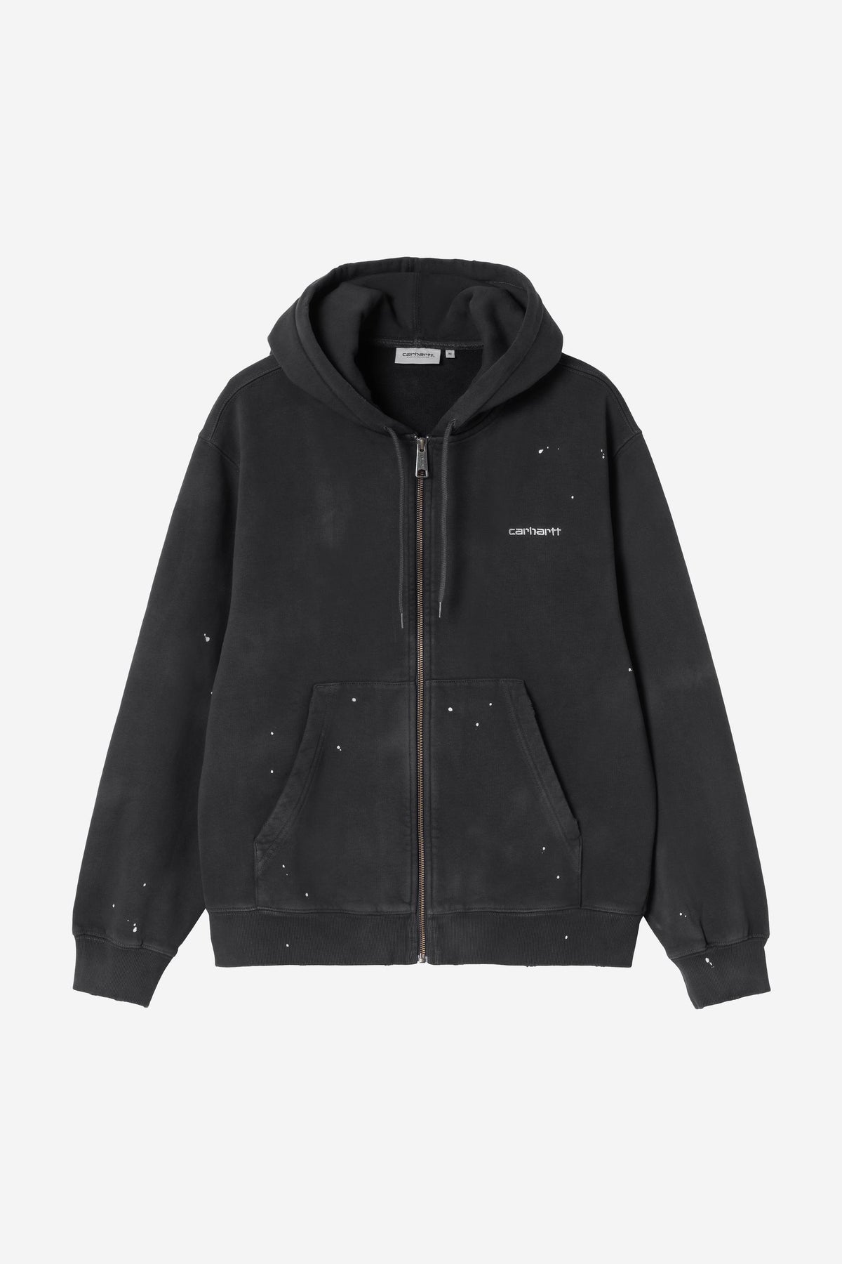 Carhartt Wip HOODED PANTER JACKET Black destroy wash splatter
