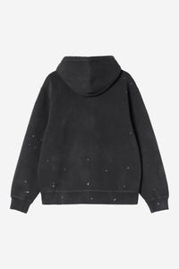 Carhartt Wip HOODED PANTER JACKET Black destroy wash splatter