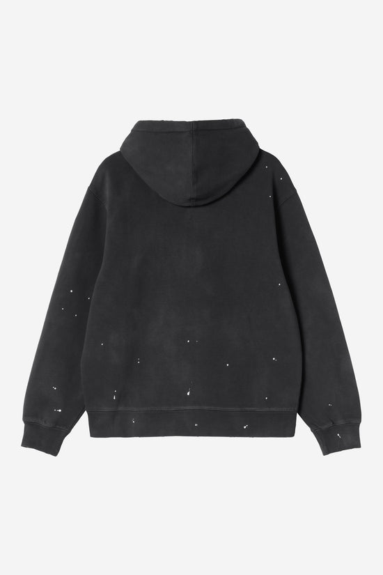 Carhartt Wip HOODED PANTER JACKET Black destroy wash splatter
