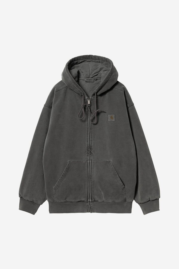 Carhartt Wip HOODED VISTA JACKET Black garment dyed — Carhartt Wip