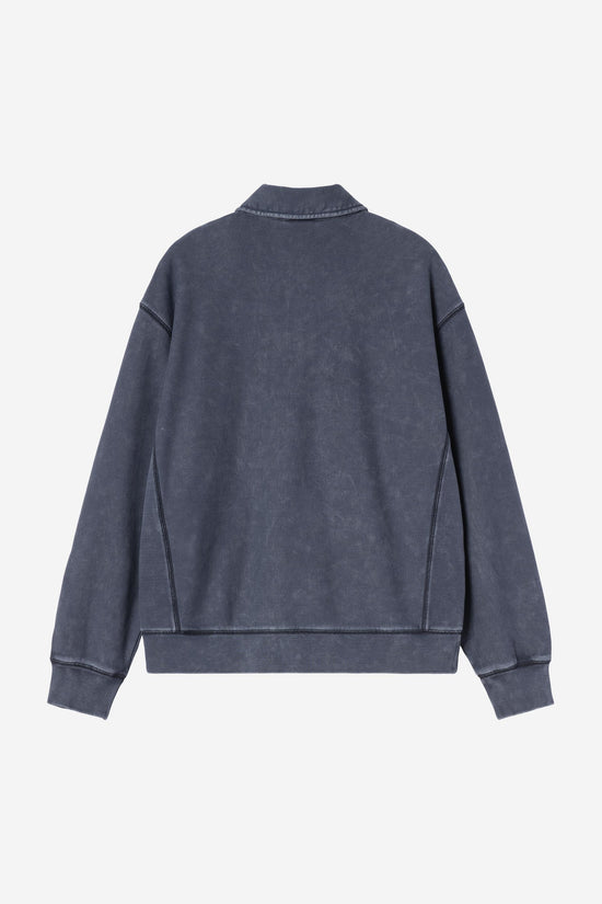 Carhartt Wip LAMBERT POLO SWEAT Dark Navy moon wash
