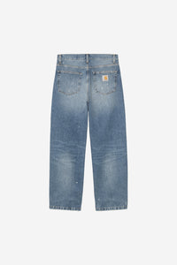 Carhartt Wip LANDON PANT Blue destroy wash splatter