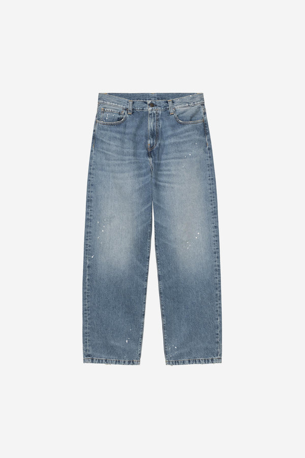 Carhartt Wip LANDON PANT Blue destroy wash splatter
