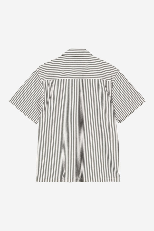 Carhartt Wip LEAVEL S/S SHIRT Leavel Stripe Black / Wax