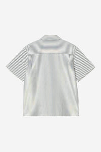 Carhartt Wip LEAVEL S/S SHIRT Leavel Stripe Blue River / Wax