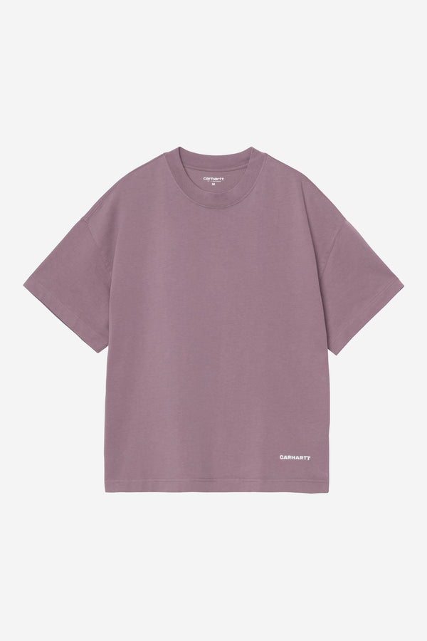 Carhartt Wip LINK SCRIPT S/S TEE Phlox / White — Carhartt Wip