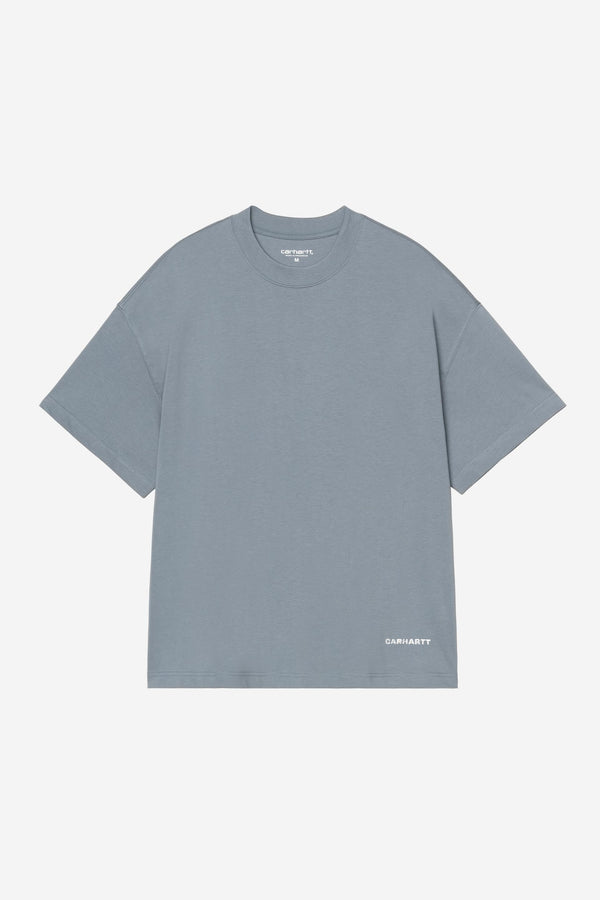 Carhartt Wip LINK SCRIPT S/S TEE Velvet Blue / White — Carhartt Wip