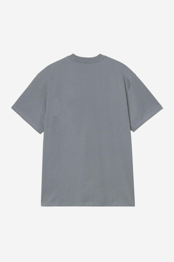 Carhartt Wip LONGHAND POCKET S/S TEE Cozy Blue / White
